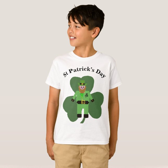 Boys St Patricks Day Leprechaun T-Shirt (Front Full)