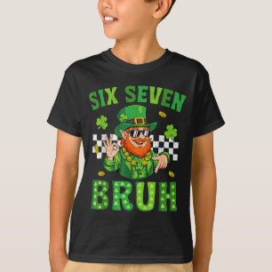 Boys st patricks day six seven bruh 6 7 saint T-Shirt