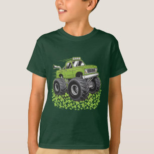 Boys St Patricks Day Toddler Lucky Monster Truck T-Shirt
