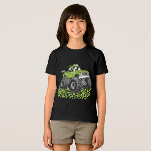 Boys St Patricks Day Toddler Lucky Monster Truck  Tri-Blend Shirt