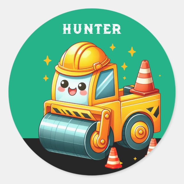 Boys steamroller Sticker (Front)