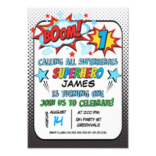 superhero birthday invitations zazzle uk