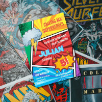 Boys Superhero Turning 5th Comic Birthday