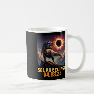 Boys T Rex Dinosaur Astronaut Total Solar Eclipse Coffee Mug