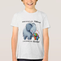 Boys' T-Shirt – Autism Awareness Elephant Design