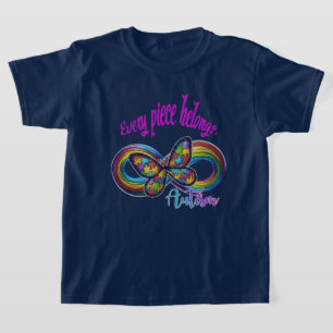 Boys' T-Shirt – Autism Puzzle Butterfly Design