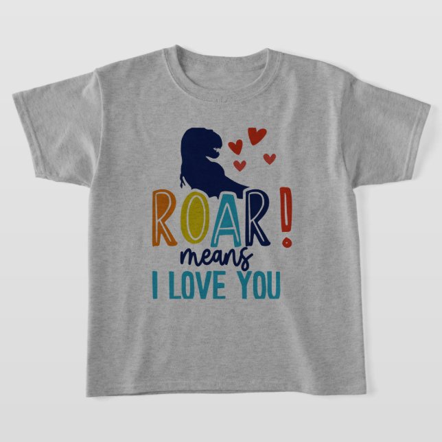 Boys' T-Shirt ROAR with Love – Dino Kids' Tee (Laydown)