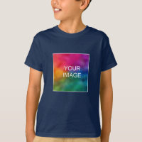 Boys T-Shirts Add Image Photo Navy Blue Template
