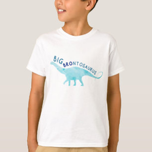 Boys Teal Blue Big Brother Dinosaur Sibling T-Shirt