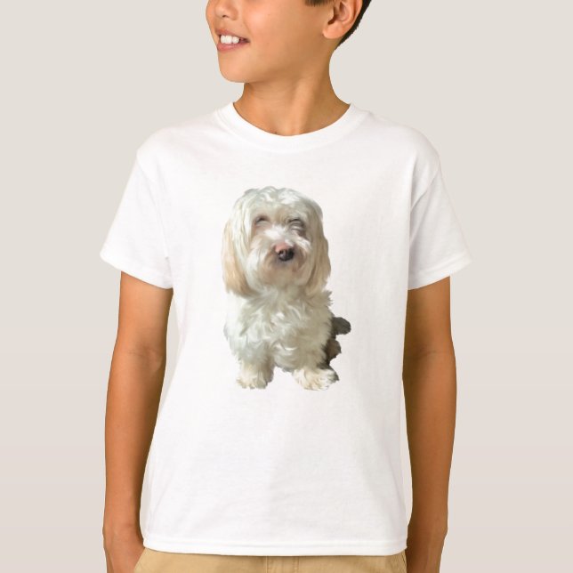 Boy's Tee Shirt Havanese Dog (Front)