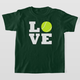 Boys Tennis LOVE Sports Player T-Shirt