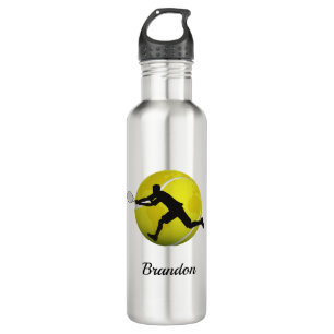 Boys Tennis Planet Ball & Player His Name Kids   710 Ml Water Bottle