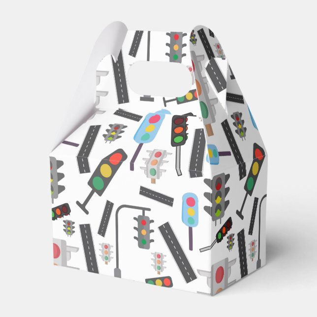boys tiled traffic lights roads transportation  favour box (Front Side)
