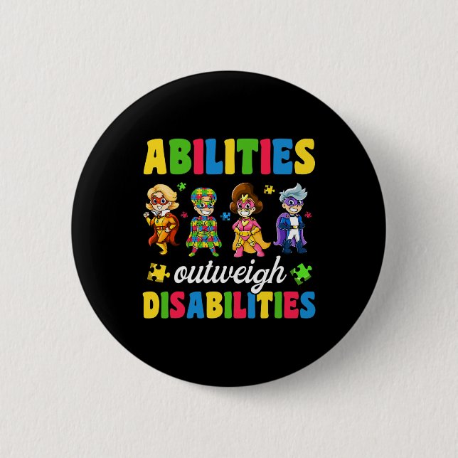 Boys Toddler Autism  Disabilities Awareness 6 Cm Round Badge (Front)