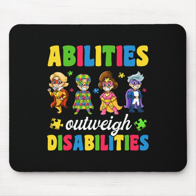 Boys Toddler Autism  Disabilities Awareness Mouse Mat (Front)