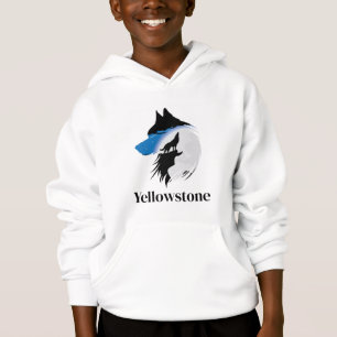 Boy's Top Hooded Sweatshirt Yellowstone Wolf
