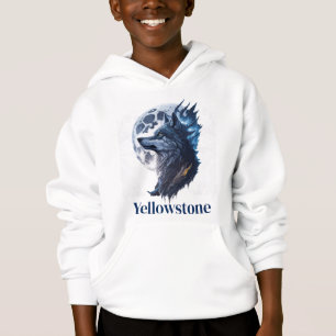 Boy's Top Hooded Sweatshirt Yellowstone Wolf