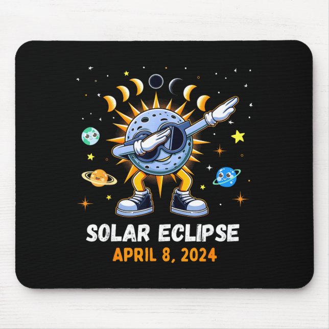Boys Total Solar Eclipse Dabbing Toddler Mouse Mat (Front)