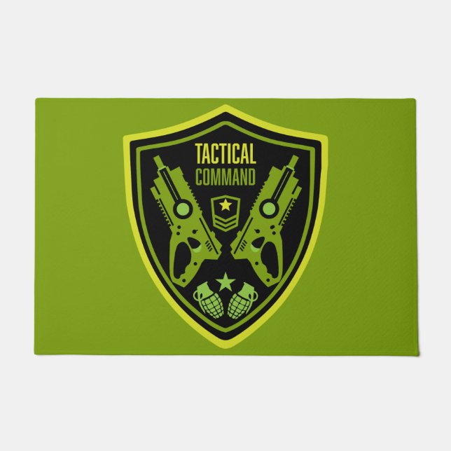 Boys Toy Dart Gun Battle Doormat (Front)