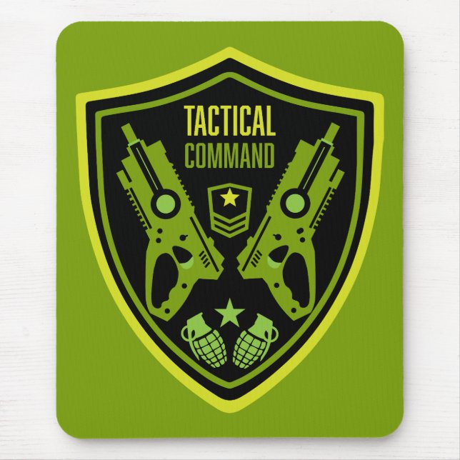 Boys Toy Dart Gun Battle Mouse Mat (Front)