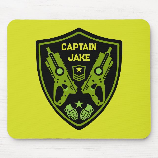 Boys Toy Dart Gun Battle Mouse Mat (Front)