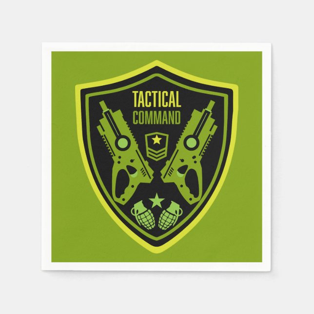 Boys Toy Dart Gun Battle Napkin (Front)