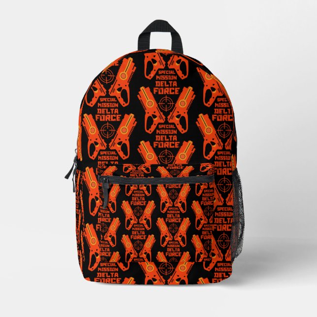 Boys Toy Dart Gun Battle Printed Backpack (Front)