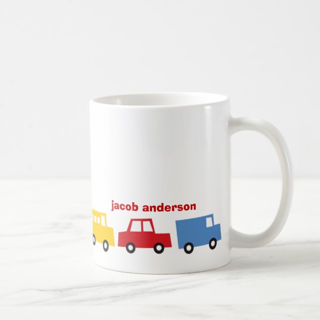 Boy's Toys Car Bus Truck Fun Colourful Transport Coffee Mug (Right)