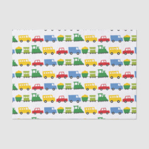 Boys Toys Colourful Transport Kid's Birthday Party Tissue Paper