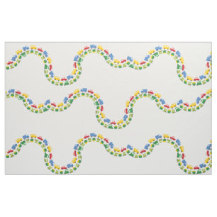Boys Toys Fun Transport Cute Car Bus Truck Train Fabric