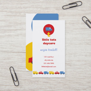 Boys' Toys Fun Transport Kids Preschool Daycare Business Card