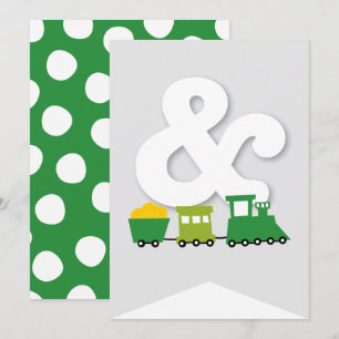 Boys Toys Kid's Birthday Party DIY Bunting Banner Invitation