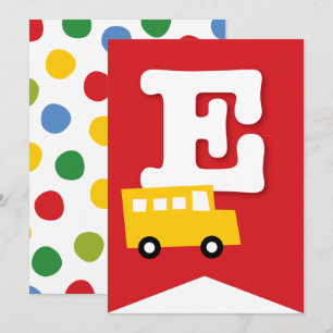 Boys Toys Kid's Birthday Party DIY Bunting Banner Invitation