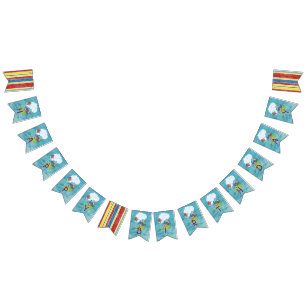 Boys Toys Mixed Media BIRTHDAY Bunting