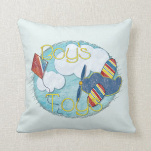 Boys Toys Mixed Media Cushion