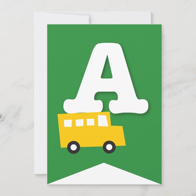 Boys Toys Transport Happy Birthday Party Banner Invitation (Front)