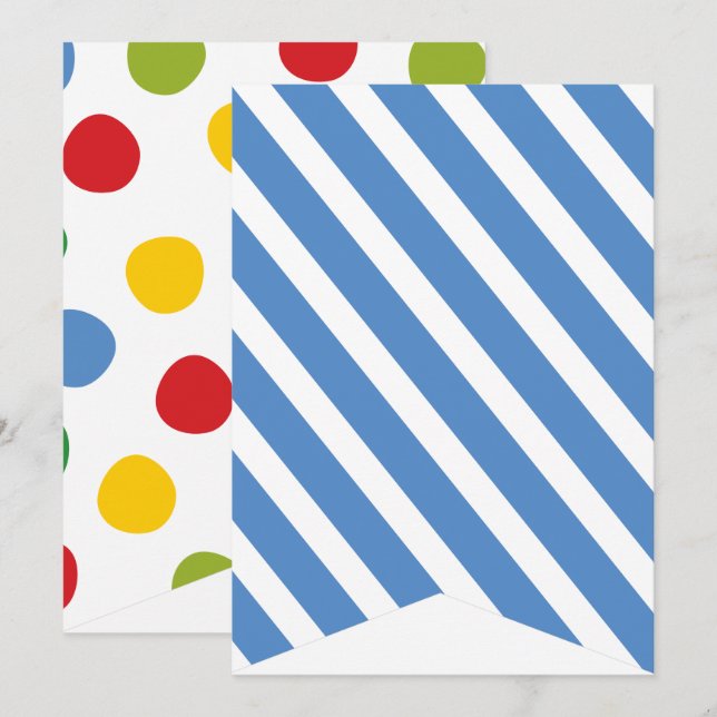 Boys Toys Transport Happy Birthday Party Banner Invitation (Front/Back)