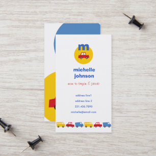 Boys' Toys Transports Car Fun Mum/Dad Calling Card