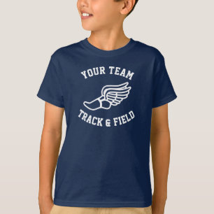 Boys Track and Field Custom Team Name Sports T-Shirt