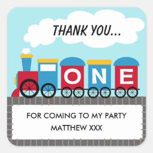 Boys Train 1st Birthday Sticker