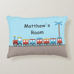 Boys Train Personalised Cushion