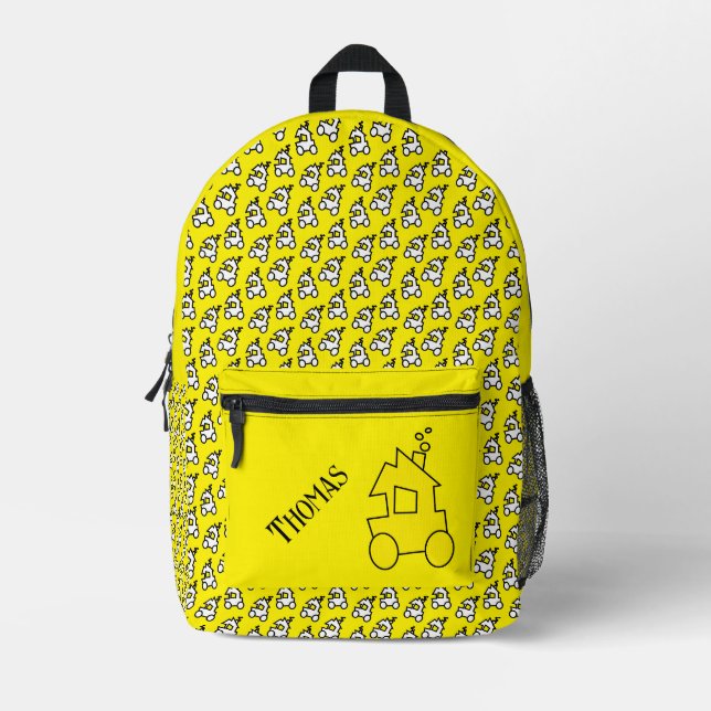 Boys Train Printed Backpack (Front)