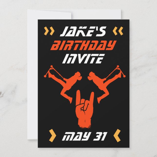 Boys Trick Scooter Birthday  (Front)