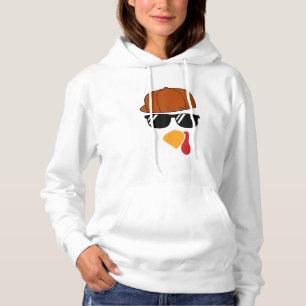 Boys Turkey Face Thanksgiving Trucker Hat Glasses Hoodie