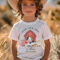 Boys “Two” Farm Animal Barnyard Kids 2nd Birthday