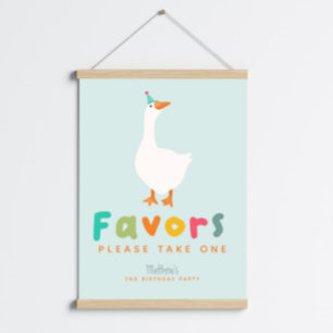 Boys Two Silly Goose 2nd Birthday Favour Sign 