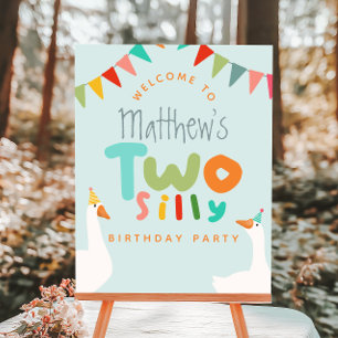 Boys Two Silly Goose 2nd Birthday Welcome Sign