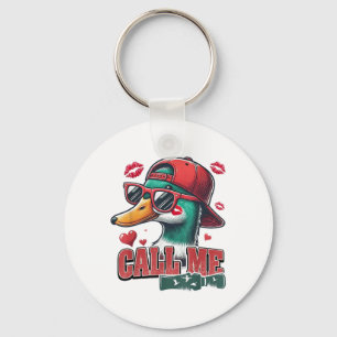 Boys Valentines Call Me Duck Hunting Kid Cute Cool Key Ring