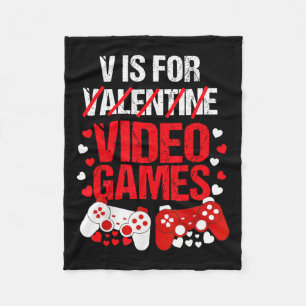 Boys Valentines Day Gaming Kids Valentines Day Tod Fleece Blanket