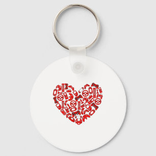 Boys Valentines Day Gaming Video Gamer Controller Key Ring
